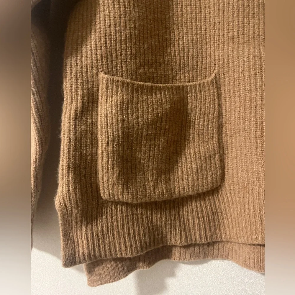Madewell Merino Wool Blend Half Zip Sweater with Pockets Brown‎ Size Small